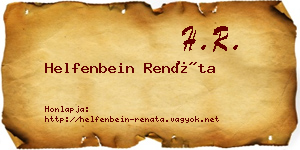 Helfenbein Renáta névjegykártya