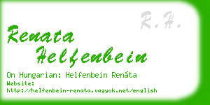 renata helfenbein business card